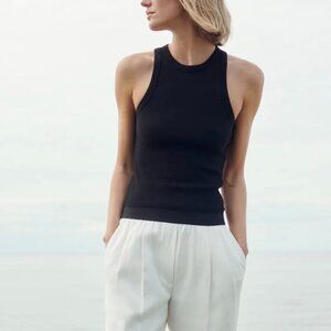 soldout.nyc The Not So Basic Black Ribbed Tank Women's XS $90